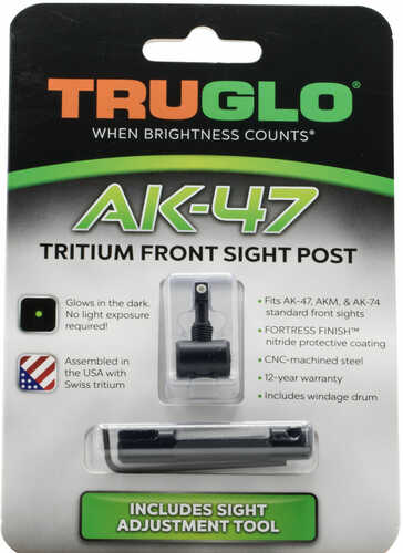 Truglo Tritium AK-47 Green W/White Outline Black